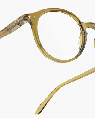 #D Reading Glasses in Golden Green