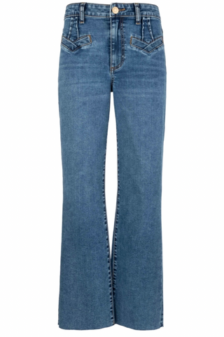 Kelsey High Rise Ankle Flare Fake Welt Frt Pockets