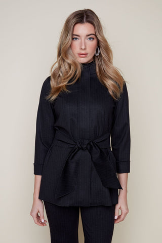 RENUAR JACKET W/BELT CARBON