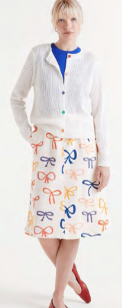 COMPANIA  FANTASTICA CARDIGAN OFF WHITE W/MULTI COLOR BUTTONS