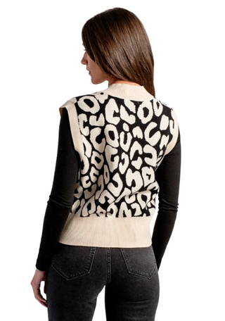 KERISMA BOZOMA VEST, BLACK/ECRU