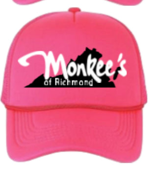 Hot Pink Trucker Hat Monkee's Logo w/VA State