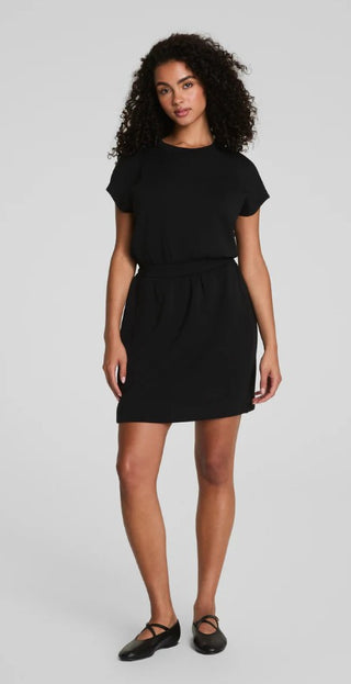 Spanx Air Essentials Crew Sweatshirt Dress, Very Black