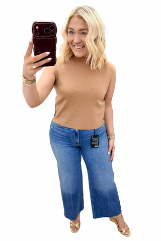 Betty Solid Top in Milk Tea