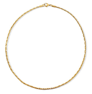 ELLIE VAIL ANYA RECTANGULAR BOX CHAIN NECKLACE, GOLD