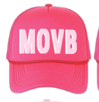 Hot Pink MOVB, White/Light Pink Letters