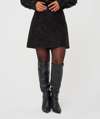 Esqualo Skirt Pockets Structured, Black