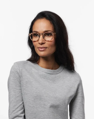 #C Reading Glasses in Blue Tortoise +3
