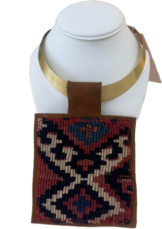 Brass Patch Pendant Necklace