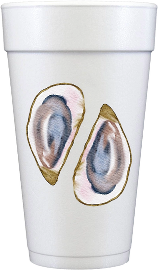 Oysters Full Color Foam Cups - Set of 10