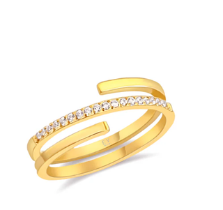 GISELLE DAINTY SPIRAL RING, SIZE 6