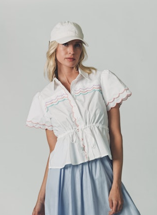 THE SHIRT JULIE TIE WAIST SHIRT WHITE