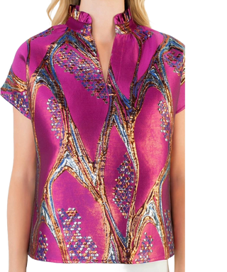 Magenta Holiday Blouse