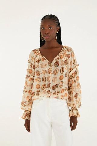 Marine Shells Sand Blouse