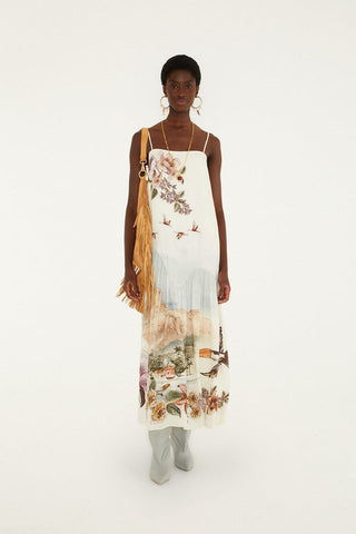 Toile de Rio Off White Maxi Slvless Dress