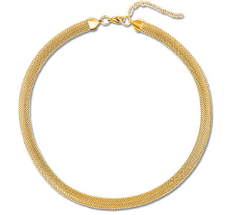 Ellie Vail Della Mesh Chain Necklace, Gold