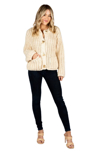 SINCERELY OURS ZELLE SWEATER, CREME